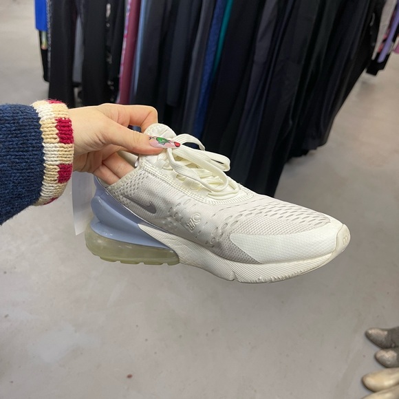 Nike Air Max 270 White Sneakers - Picture 1 of 6